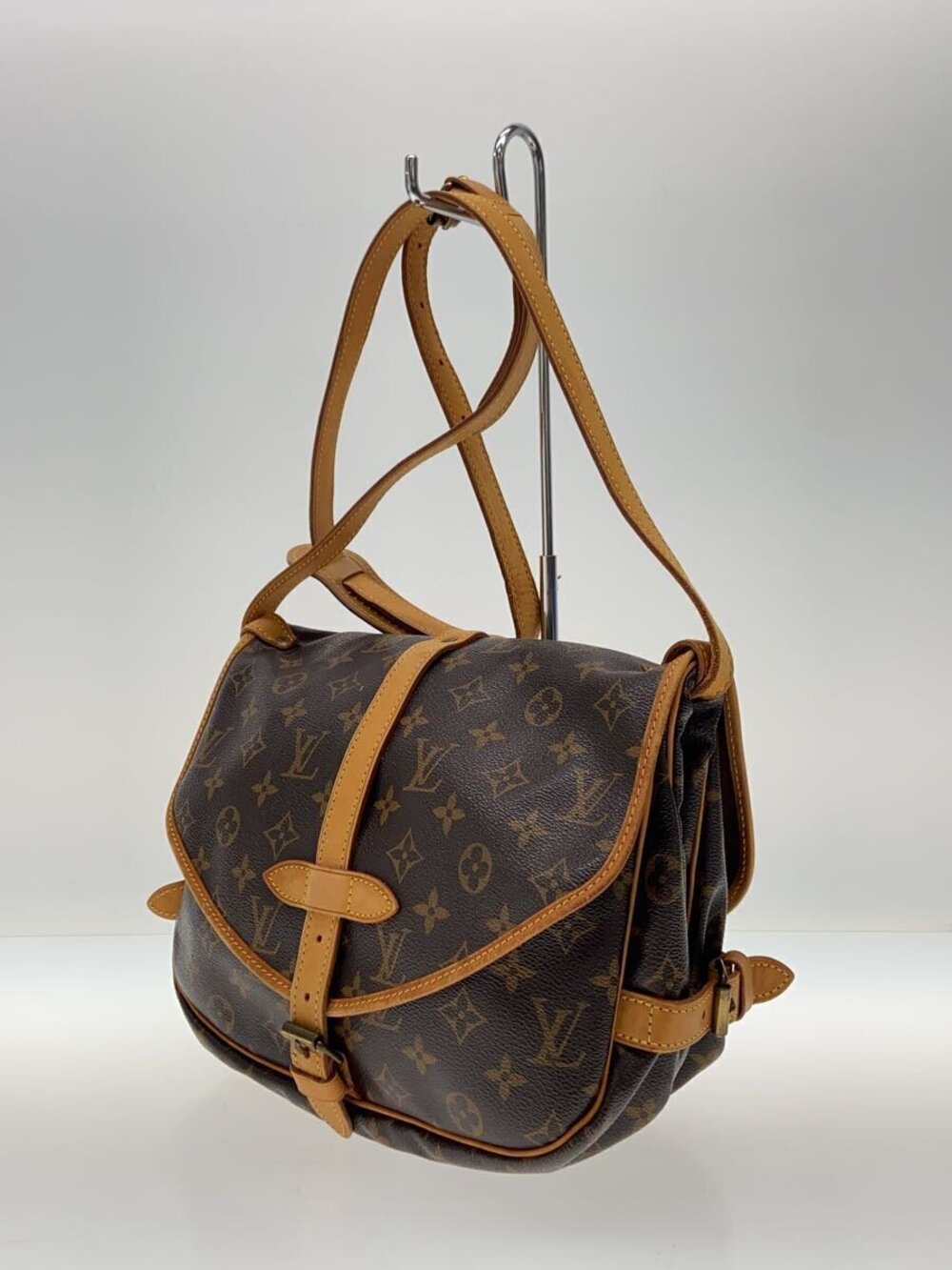 Louis Vuitton Brown Canvas Saumur Brown